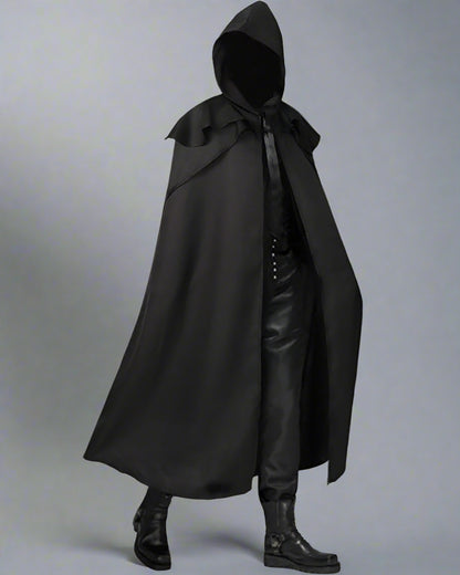 Mystical Gothic Hooded Cloak - gothic cloak - Mystical Gothic Hooded Cloak for Themed Events - View 2