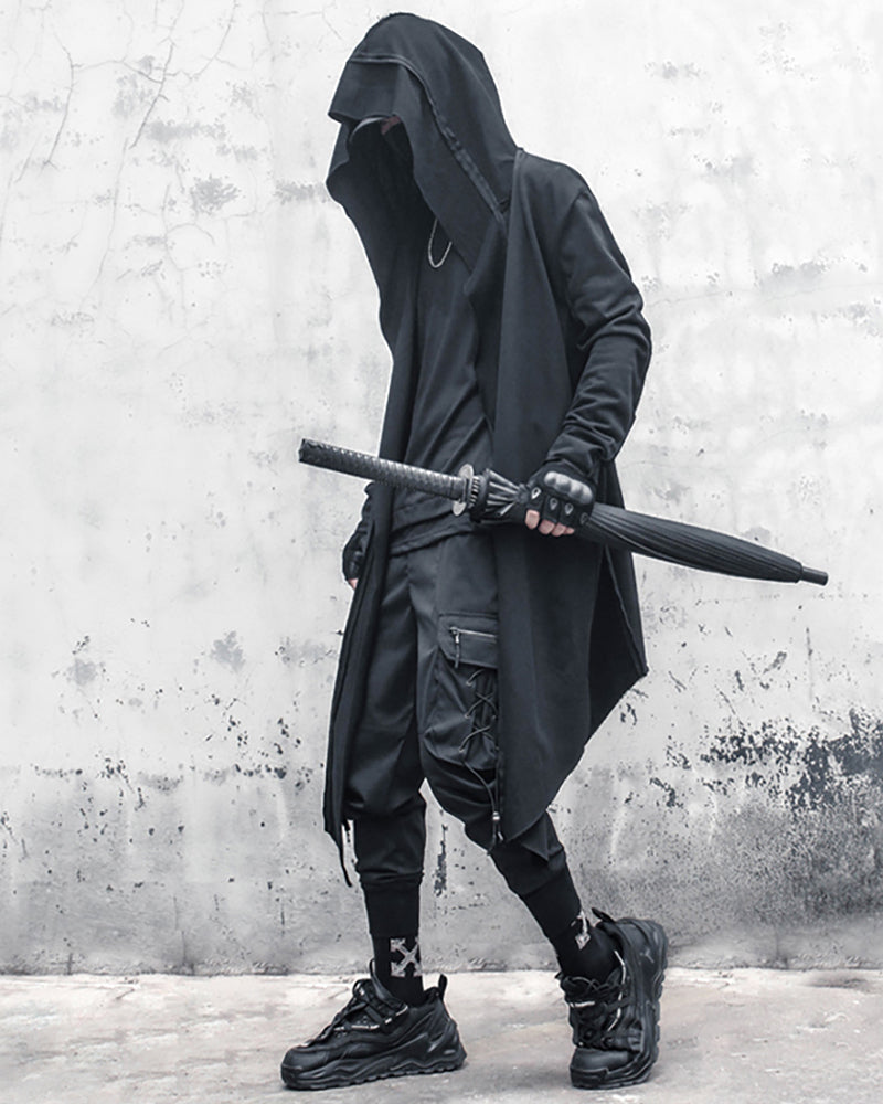 Mystical Ninja Long Cape Coat - ninja coat - Ninja-Inspired Long Cape Coat for Comfortable Layering - Main view