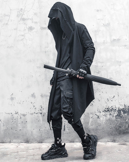 Mystical Ninja Long Cape Coat - ninja coat - Ninja-Inspired Long Cape Coat for Comfortable Layering - Main view