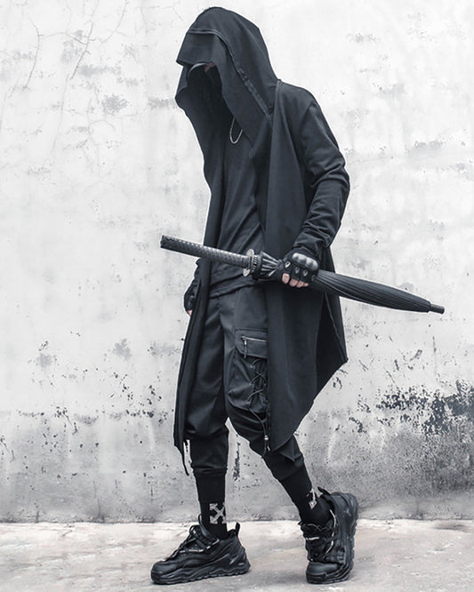 Mystical Ninja Long Cape Coat - ninja coat - Ninja-Inspired Long Cape Coat for Comfortable Layering - Main view