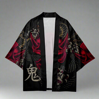 Mystical Oni Snake Kimono - haori kimono style - Oni Snake Kimono Cardigan for Stylish Comfort - Main view