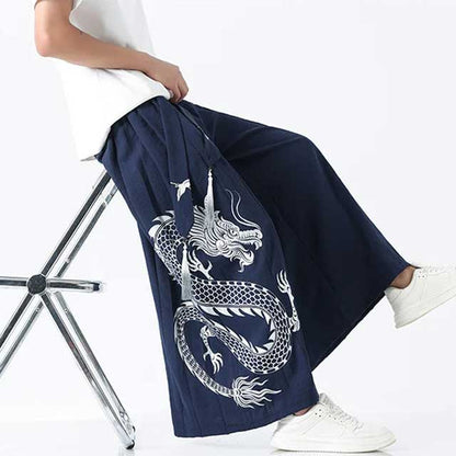Mythical Warrior Hakama Trousers -  ankle-length trousers - Hakama Trousers for Modern Street Style - View 11