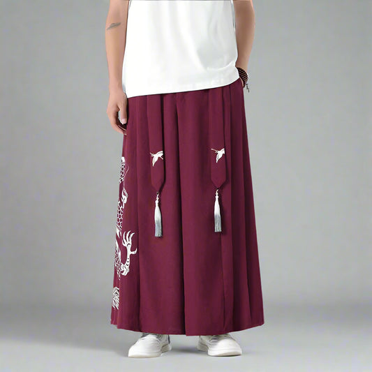 Mythical Warrior Hakama Trousers - hakama pants - Hakama Trousers for Modern Street Style - Main view