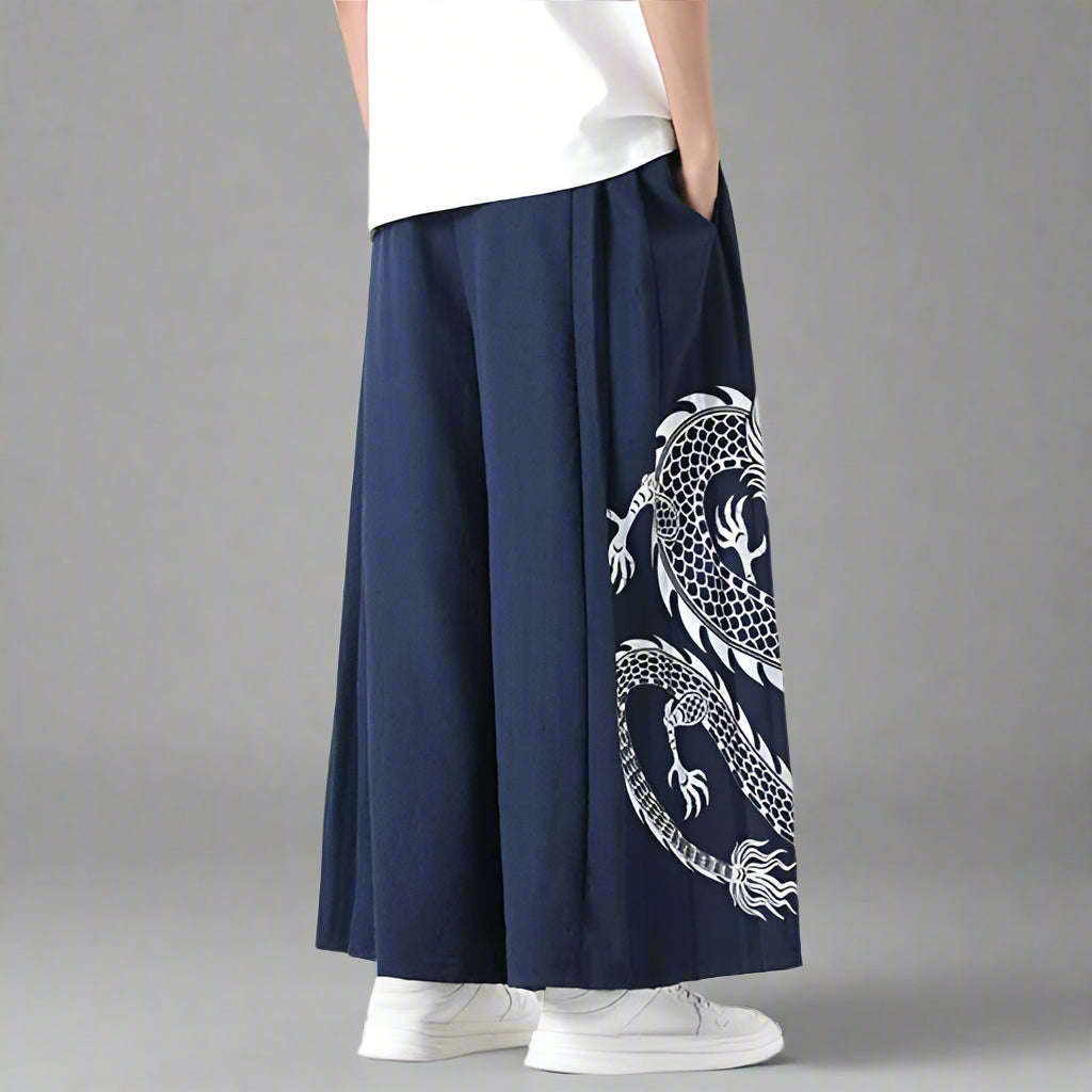Mythical Warrior Hakama Trousers -  loose fit - Hakama Trousers for Modern Street Style - View 6