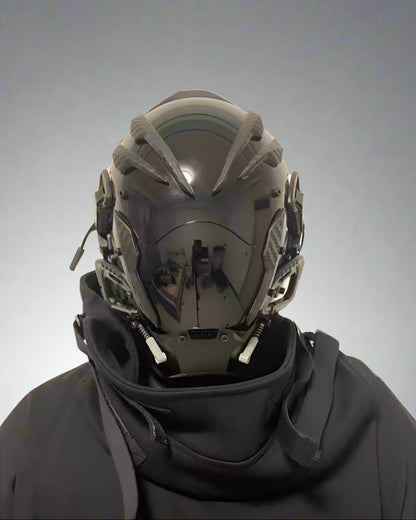 Neon Cyberpunk Festival Helmet - cyberpunk helmet - Futuristic Neon Cyberpunk Festival Helmet - Main view