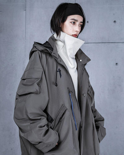 Neon Cyberpunk Hooded Jacket -  comfortable durable jacket - Neon Cyberpunk Hooded Jacket for Urban Adventures - View 3