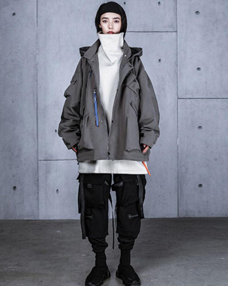 Neon Cyberpunk Hooded Jacket - cyberpunk jacket - Neon Cyberpunk Hooded Jacket for Urban Adventures - View 9