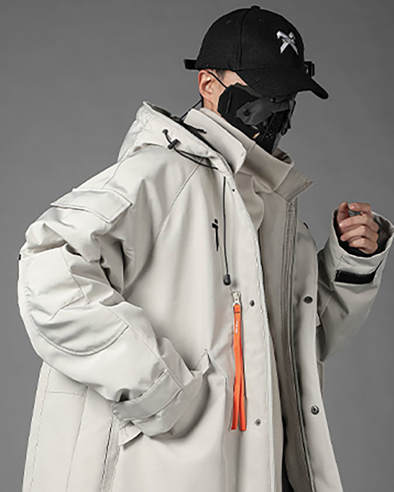 Neon Cyberpunk Hooded Jacket -  futuristic urban jacket - Neon Cyberpunk Hooded Jacket for Urban Adventures - View 12