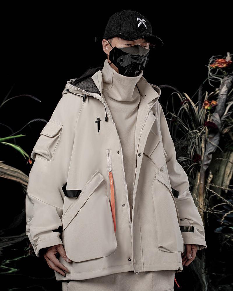 Neon Cyberpunk Hooded Jacket -  futuristic urban jacket - Neon Cyberpunk Hooded Jacket for Urban Adventures - View 4