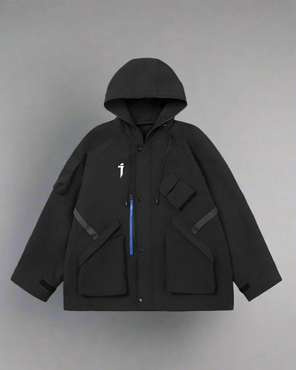 Neon Cyberpunk Hooded Jacket -  neon jacket - Neon Cyberpunk Hooded Jacket for Urban Adventures - View 22