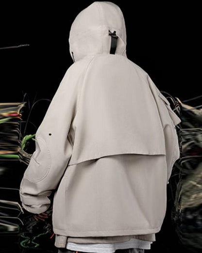 Neon Cyberpunk Hooded Jacket -  neon jacket - Neon Cyberpunk Hooded Jacket for Urban Adventures - View 6
