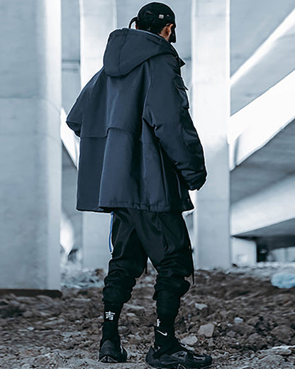Neon Cyberpunk Hooded Jacket -  streetwear - Neon Cyberpunk Hooded Jacket for Urban Adventures - View 7