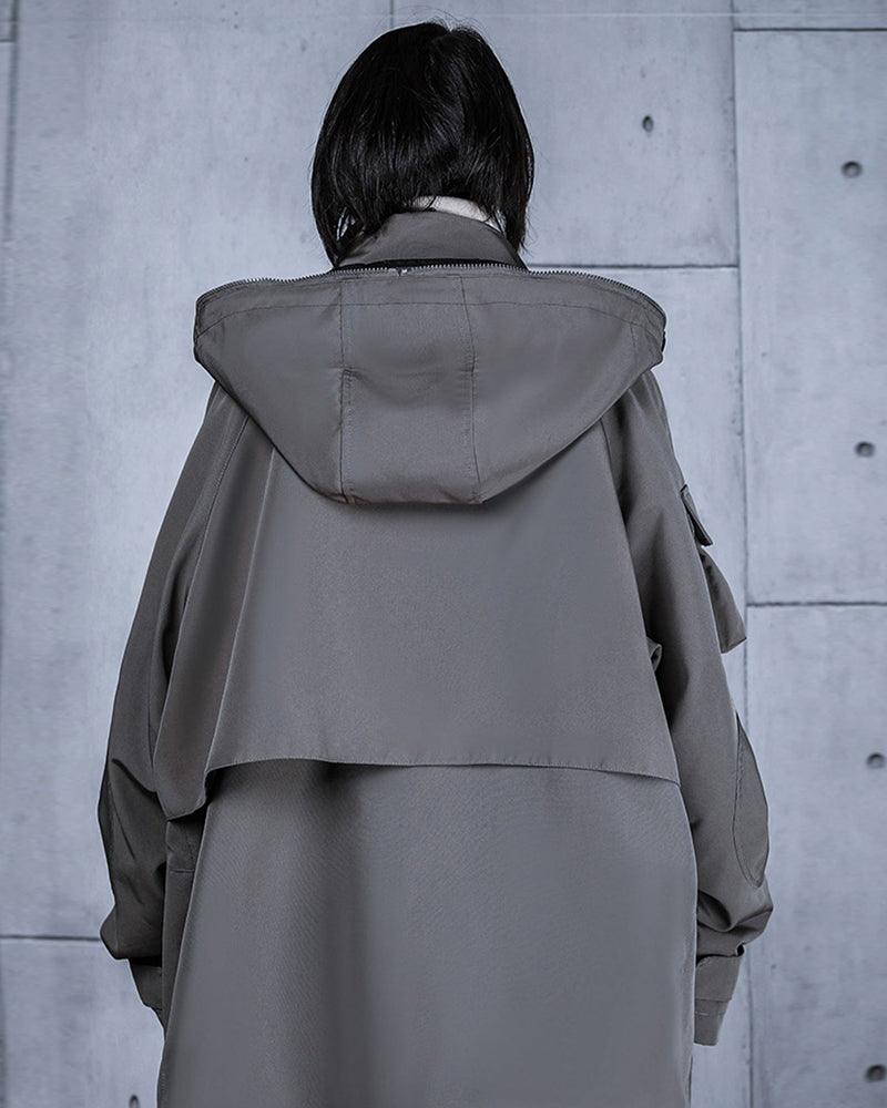 Neon Cyberpunk Hooded Jacket -  techwear jacket - Neon Cyberpunk Hooded Jacket for Urban Adventures - View 8
