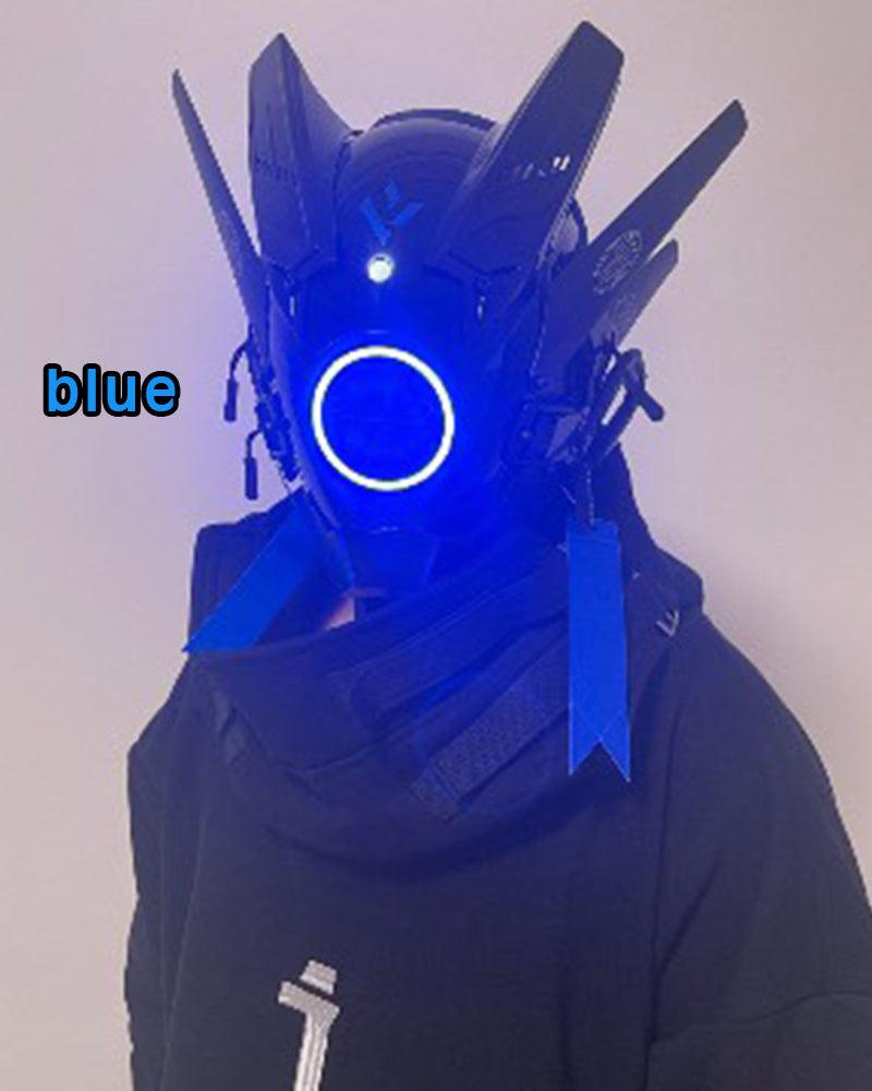 Neon Cyberpunk LED Helmet - cyberpunk helmet - Futuristic LED Cyberpunk Helmet for Parties - View 10