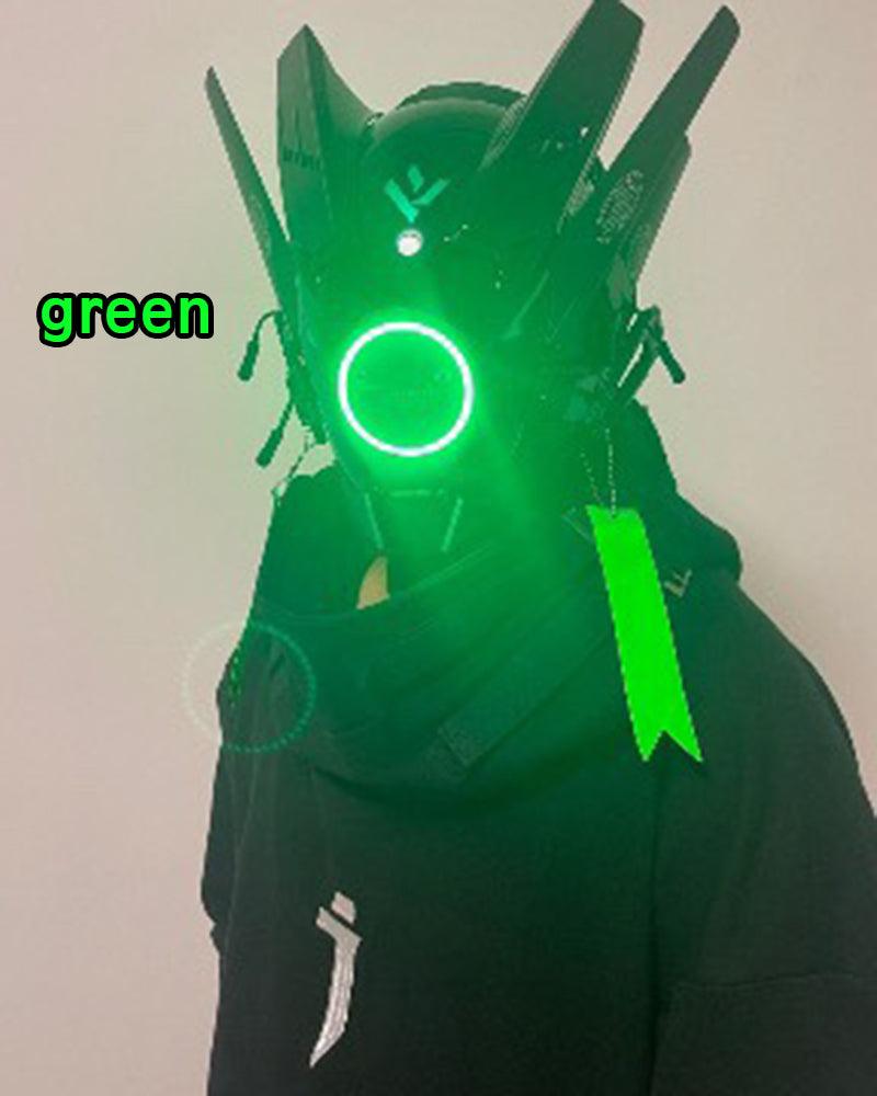 Neon Cyberpunk LED Helmet - cyberpunk mask - Futuristic LED Cyberpunk Helmet for Parties - View 11