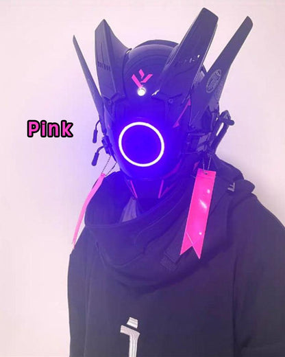 Neon Cyberpunk LED Helmet - cyberpunk mask - Futuristic LED Cyberpunk Helmet for Parties - View 20