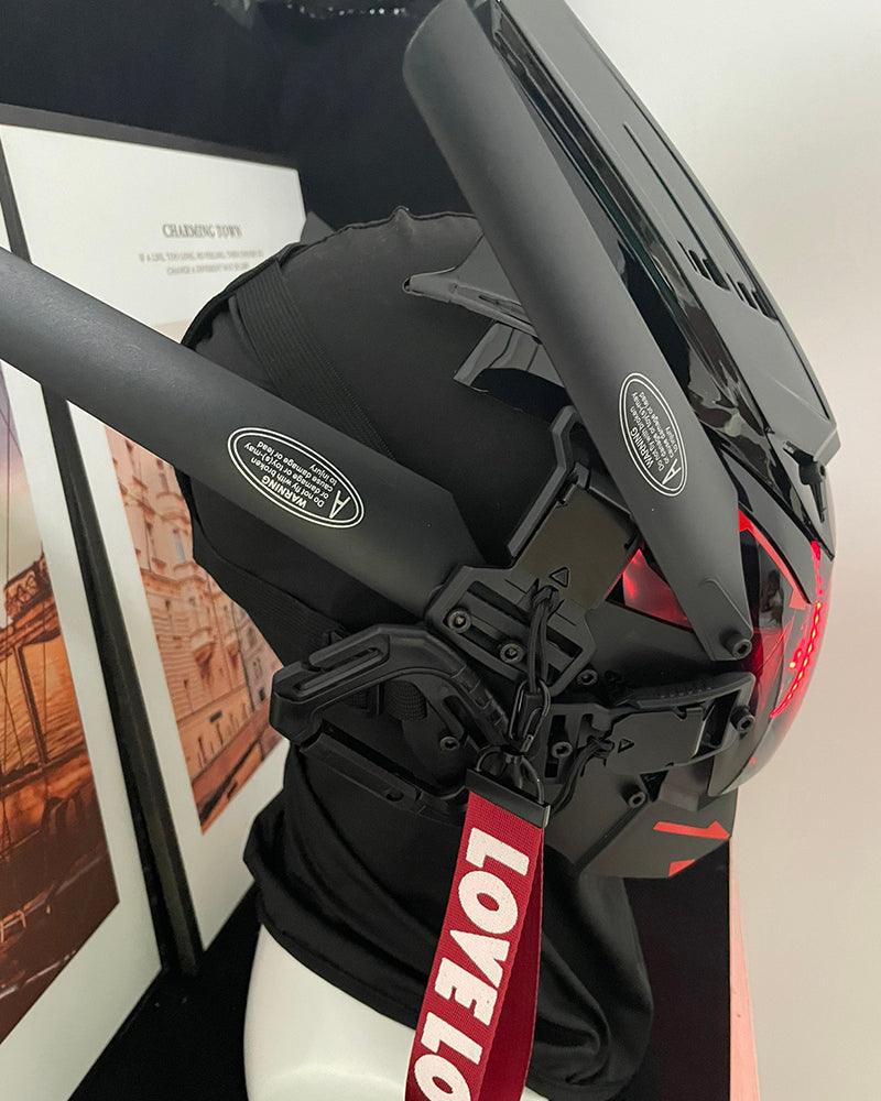 Neon Cyberpunk LED Helmet -  led light colors - Futuristic LED Cyberpunk Helmet for Parties - View 24