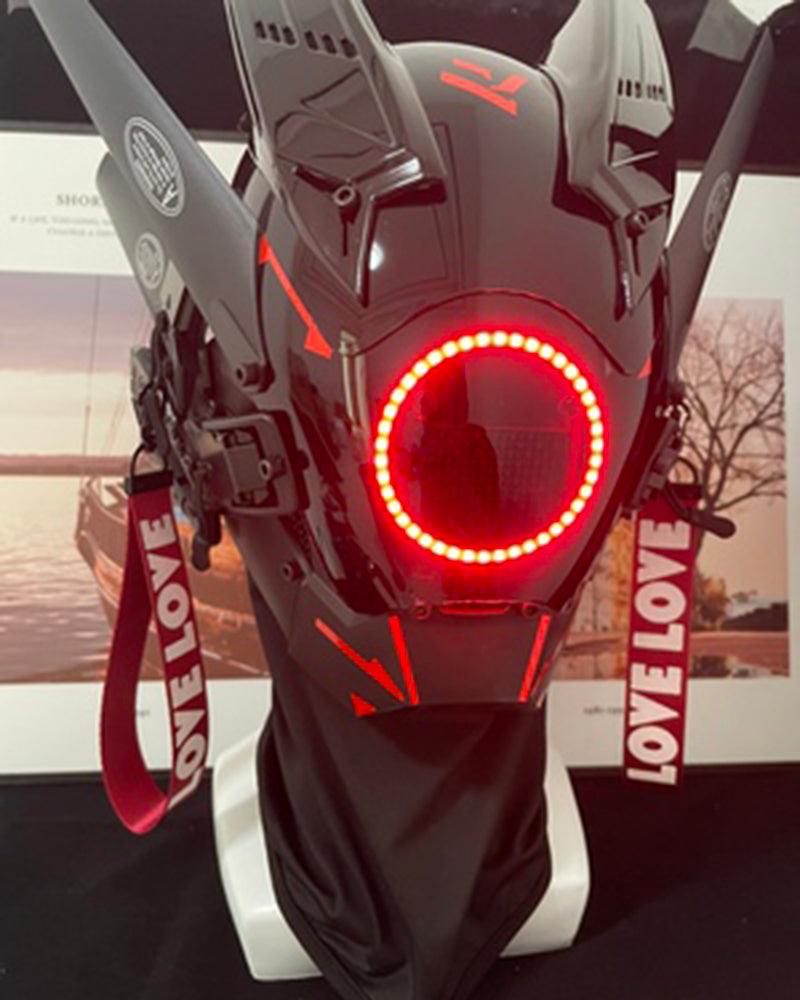 Neon Cyberpunk LED Helmet -  neon mask - Futuristic LED Cyberpunk Helmet for Parties - View 25