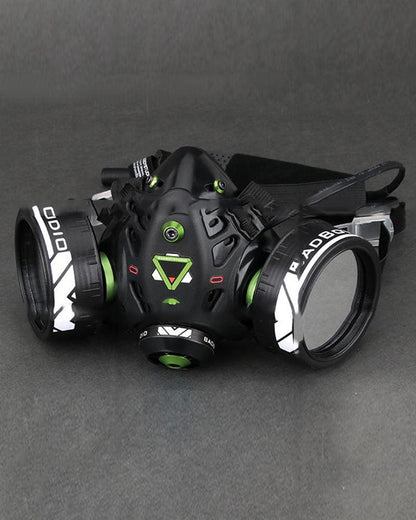 Neon Cyberpunk Light-Up Mask -  customizable led mask - Customizable Neon Cyberpunk LED Mask for Bold Fashion - View 3