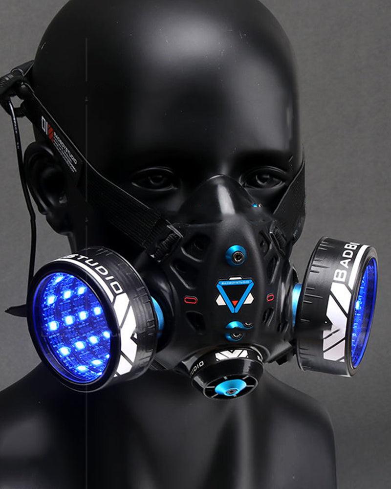 Neon Cyberpunk Light-Up Mask -  customizable led mask - Customizable Neon Cyberpunk LED Mask for Bold Fashion - View 9