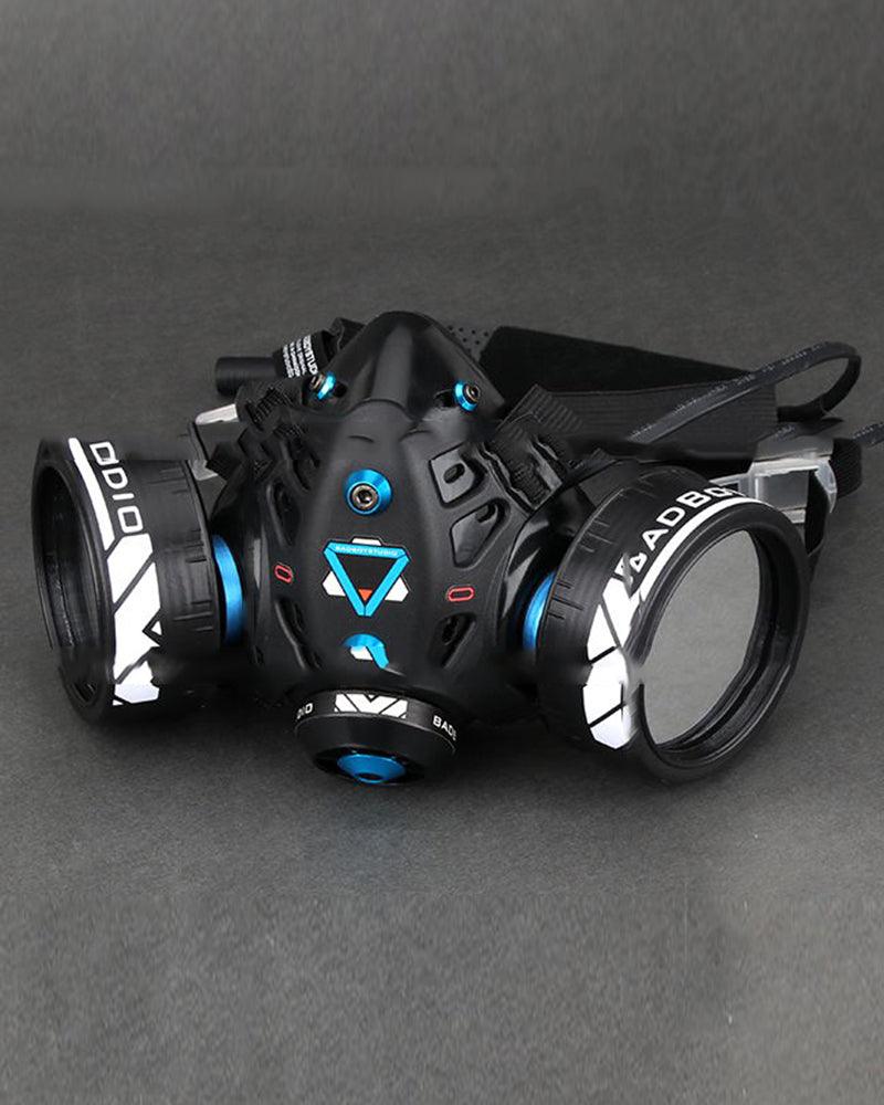 Neon Cyberpunk Light-Up Mask - neon mask - Customizable Neon Cyberpunk LED Mask for Bold Fashion - View 2