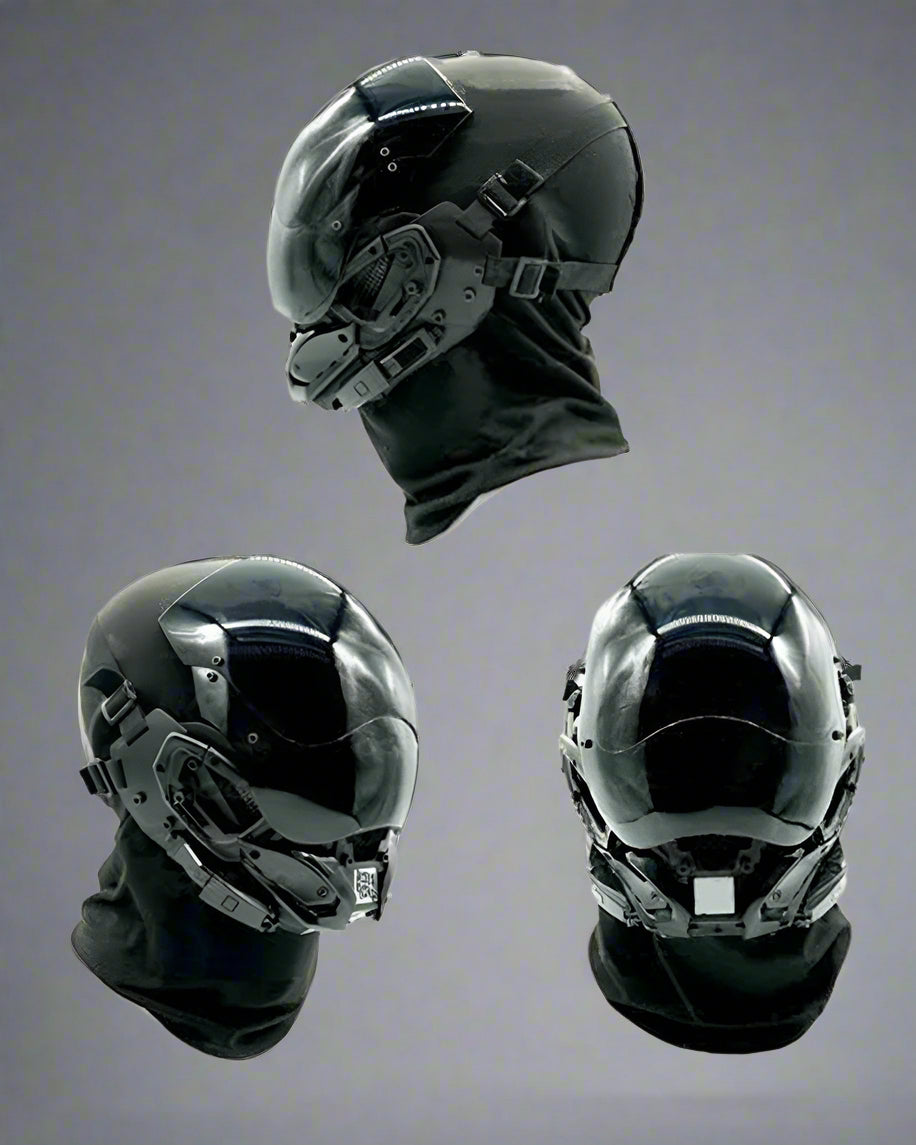 Neon Glow Cyberpunk Helmet -  led mask - Stylish Neon Glow Cyberpunk LED Helmet for Streetwear - View 13