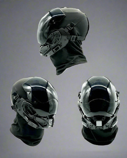 Neon Glow Cyberpunk Helmet -  led mask - Stylish Neon Glow Cyberpunk LED Helmet for Streetwear - View 13