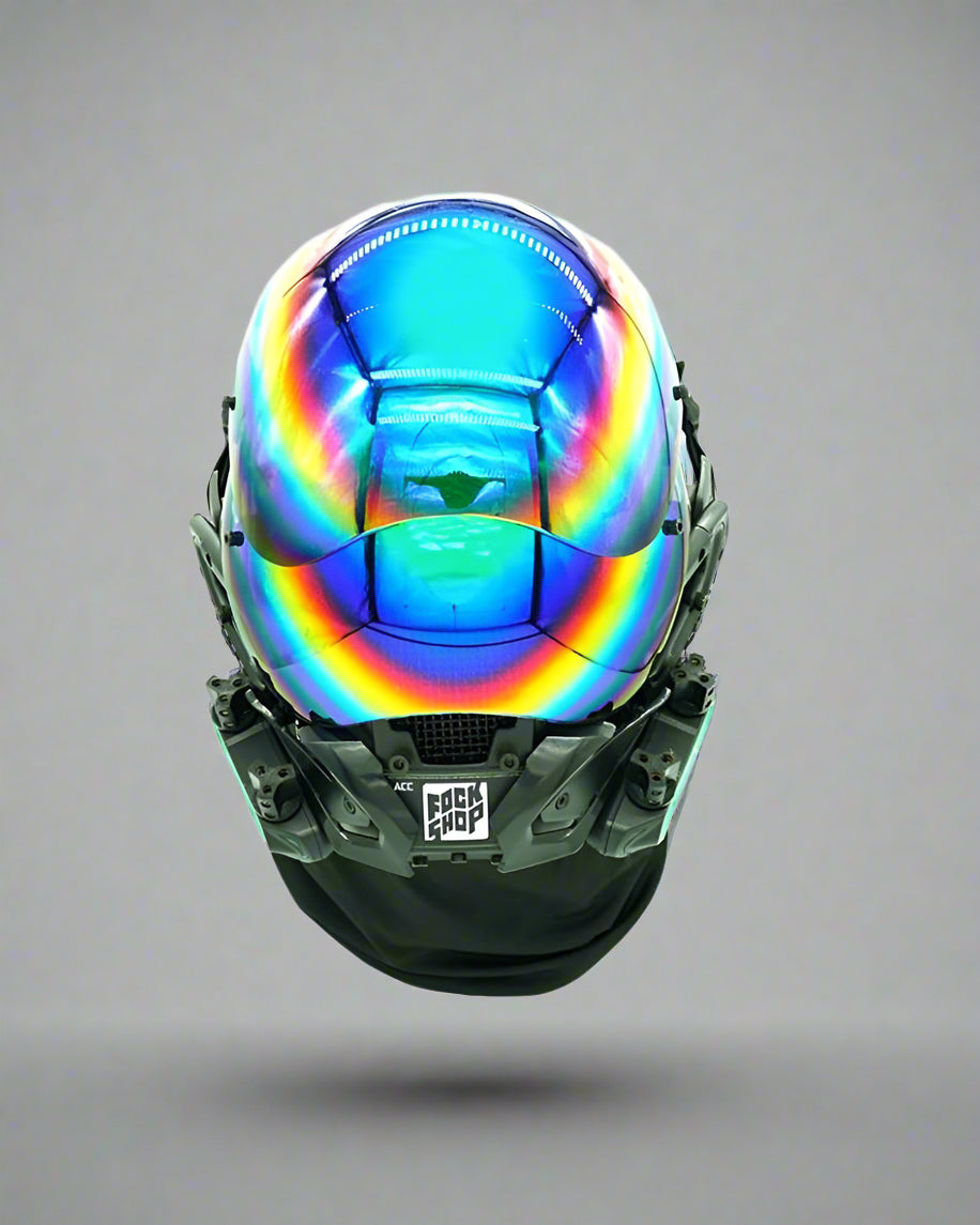 Neon Glow Cyberpunk Helmet -  comfortable cyberpunk mask - Stylish Neon Glow Cyberpunk LED Helmet for Streetwear - View 3