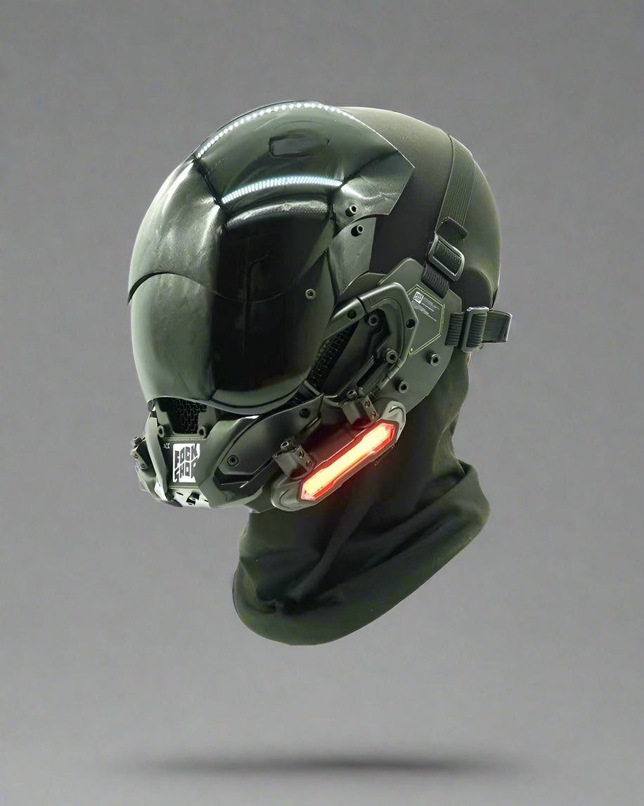 Neon Glow Cyberpunk Helmet - cyberpunk helmet - Stylish Neon Glow Cyberpunk LED Helmet for Streetwear - Main view