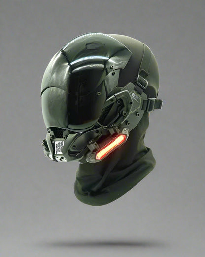 Neon Glow Cyberpunk Helmet - cyberpunk helmet - Stylish Neon Glow Cyberpunk LED Helmet for Streetwear - Main view