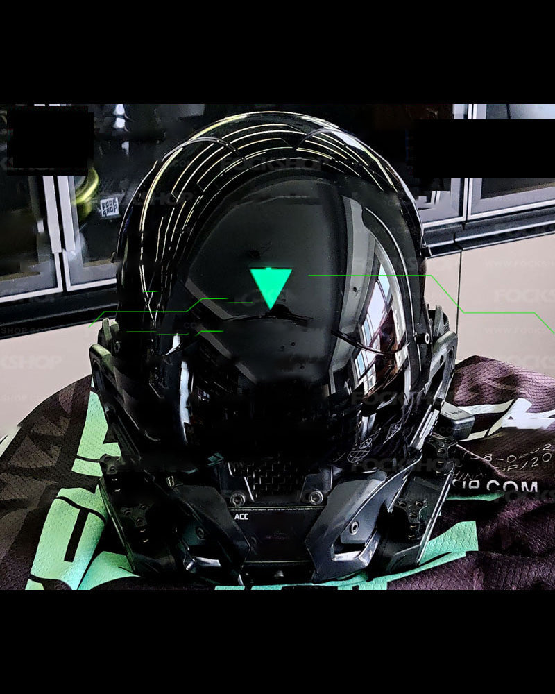Neon Glow Cyberpunk Helmet -  comfortable cyberpunk mask - Stylish Neon Glow Cyberpunk LED Helmet for Streetwear - View 11