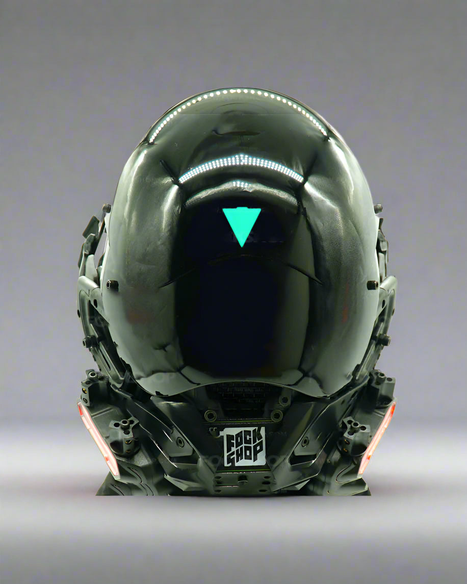Neon Glow Cyberpunk Helmet -  fashion accessory - Stylish Neon Glow Cyberpunk LED Helmet for Streetwear - View 12