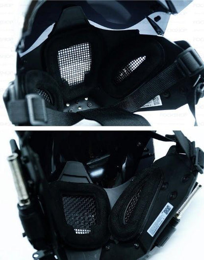 Neon Glow Cyberpunk Helmet -  techwear aesthetic helmet - Stylish Neon Glow Cyberpunk LED Helmet for Streetwear - View 8