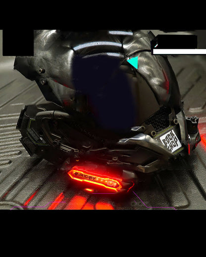 Neon Glow Cyberpunk Helmet - cyberpunk helmet - Stylish Neon Glow Cyberpunk LED Helmet for Streetwear - View 9