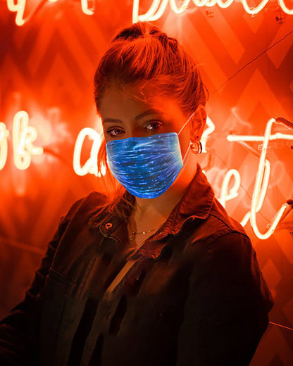 Neon Glow Rave Mask -  durable material - Neon Glow Rave Mask for Futuristic Parties and Events - View 4