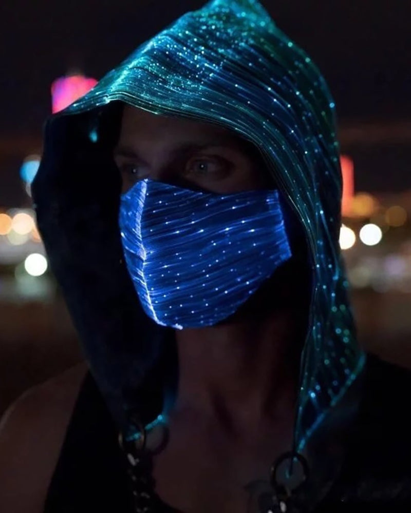 Neon Glow Rave Mask -  party accessories - Neon Glow Rave Mask for Futuristic Parties and Events - View 5