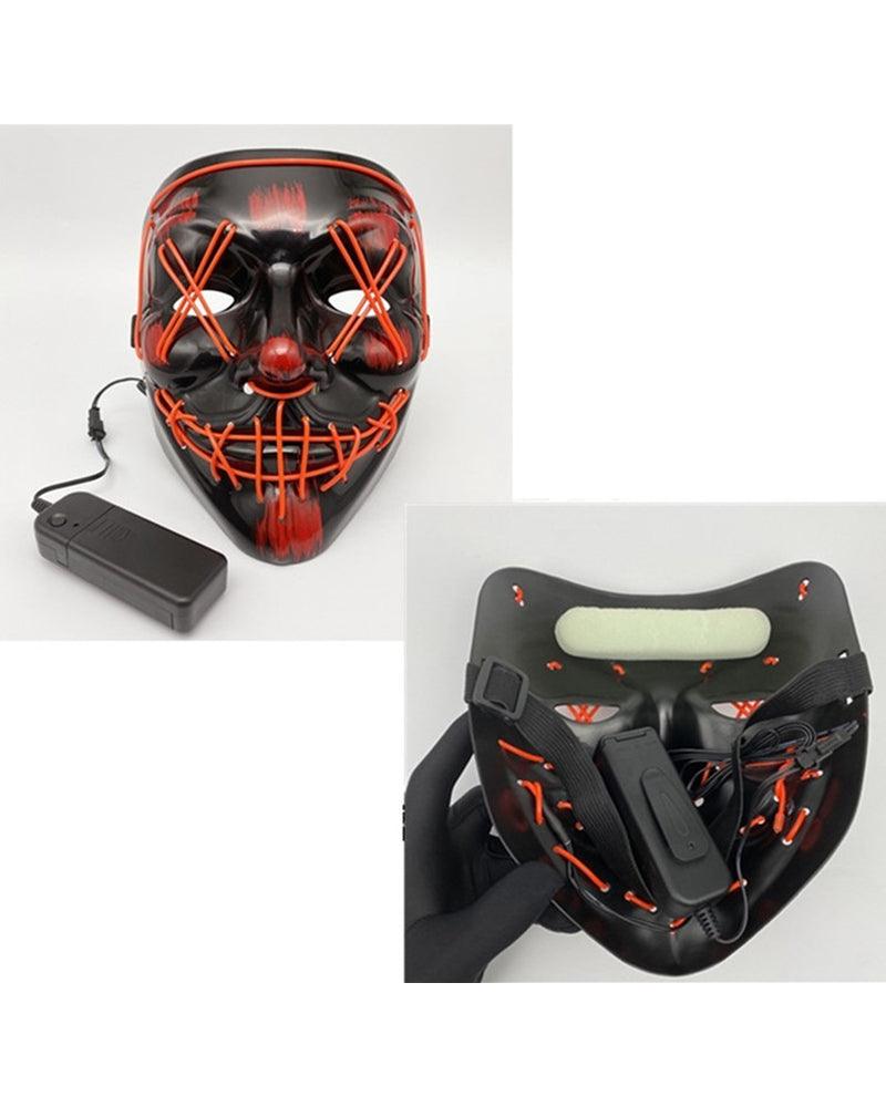 Neon Glowing Phantom Mask - futuristic mask - LED Cyberpunk Phantom Mask for Futuristic Events - View 10