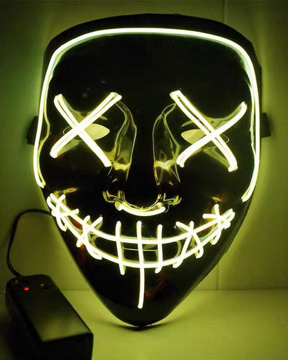Neon Glowing Phantom Mask -  ghost mask - LED Cyberpunk Phantom Mask for Futuristic Events - View 5