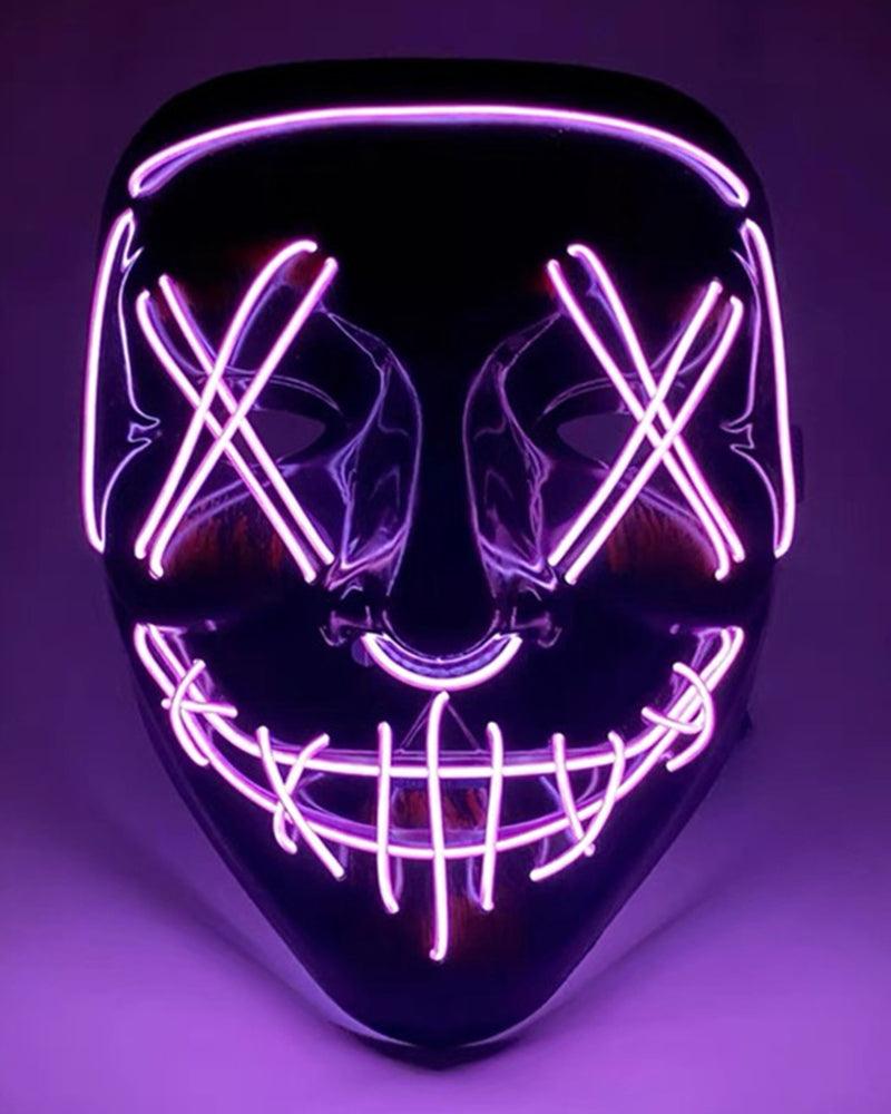 Neon Glowing Phantom Mask -  led mask - LED Cyberpunk Phantom Mask for Futuristic Events - View 6