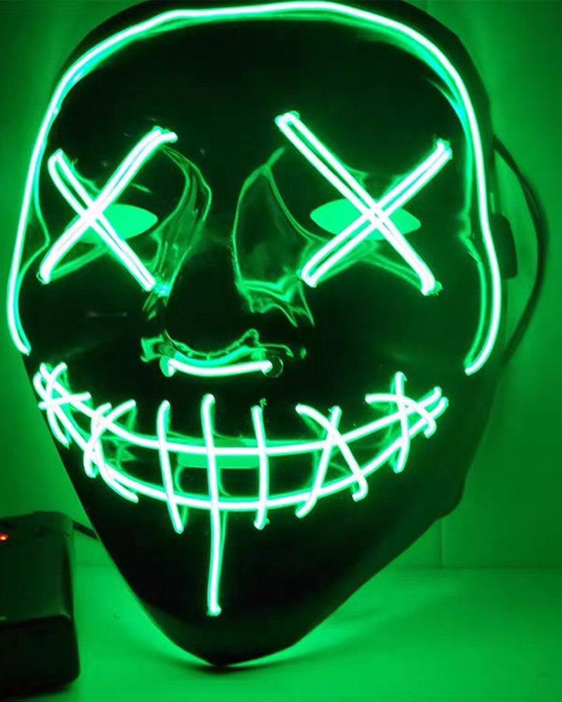 Neon Glowing Phantom Mask - neon mask - LED Cyberpunk Phantom Mask for Futuristic Events - View 3