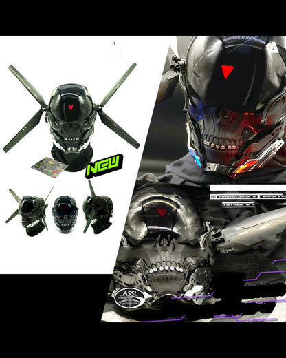 Neon Skull LED Mask -  futuristic mask - Futuristic Neon Skull LED Mask for Cyberpunk Style - View 10