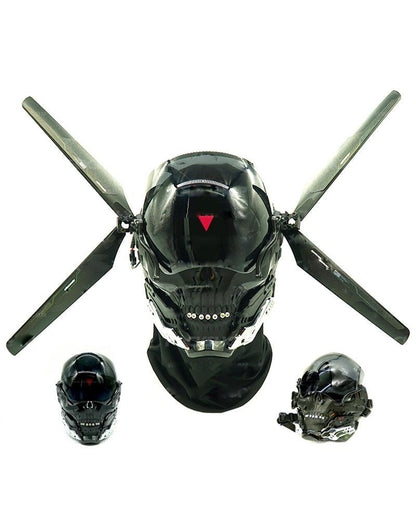 Neon Skull LED Mask -  polycarbonate helmet - Futuristic Neon Skull LED Mask for Cyberpunk Style - View 12