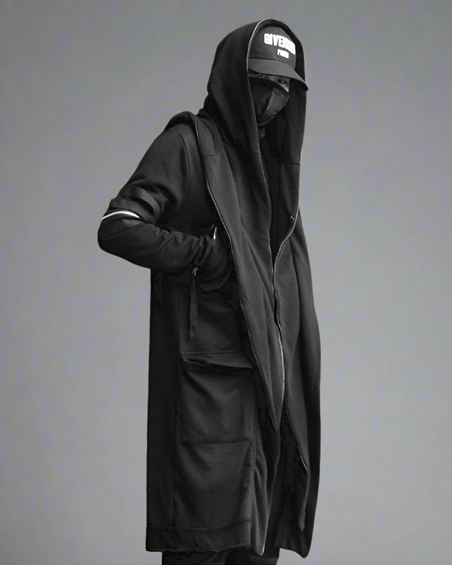 Next-Gen Double-Layered Hooded Coat - futuristic techwear coat - Double-Layered Hooded Coat for Urban Chic Style - Main view