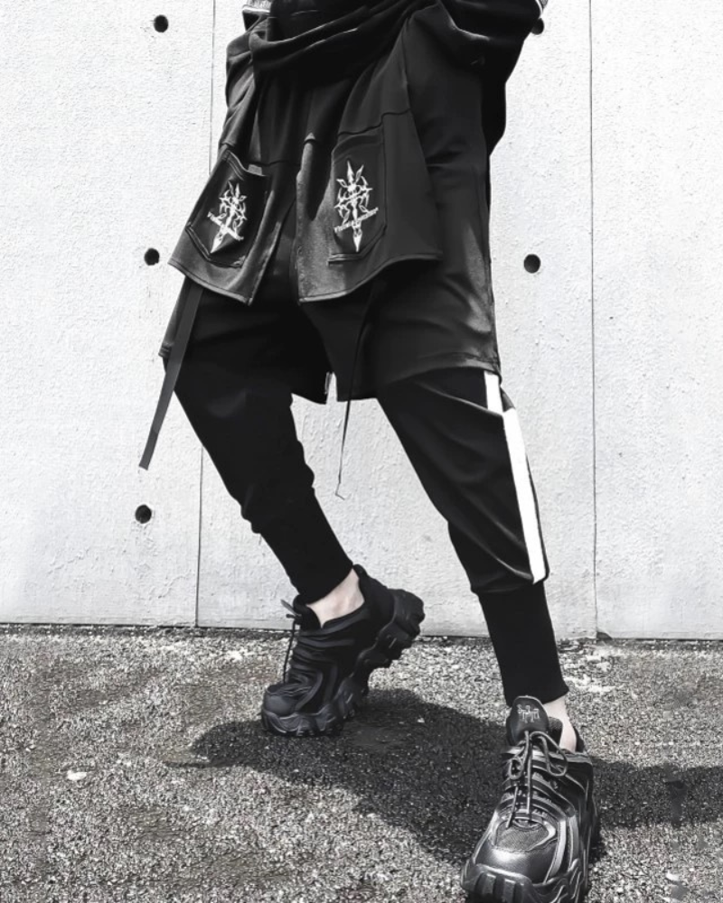 Next-Gen Stealth Tech Pants - futuristic cargo pants - Next-Gen Stealth Tech Cargo Pants for Everyday Style - Main view