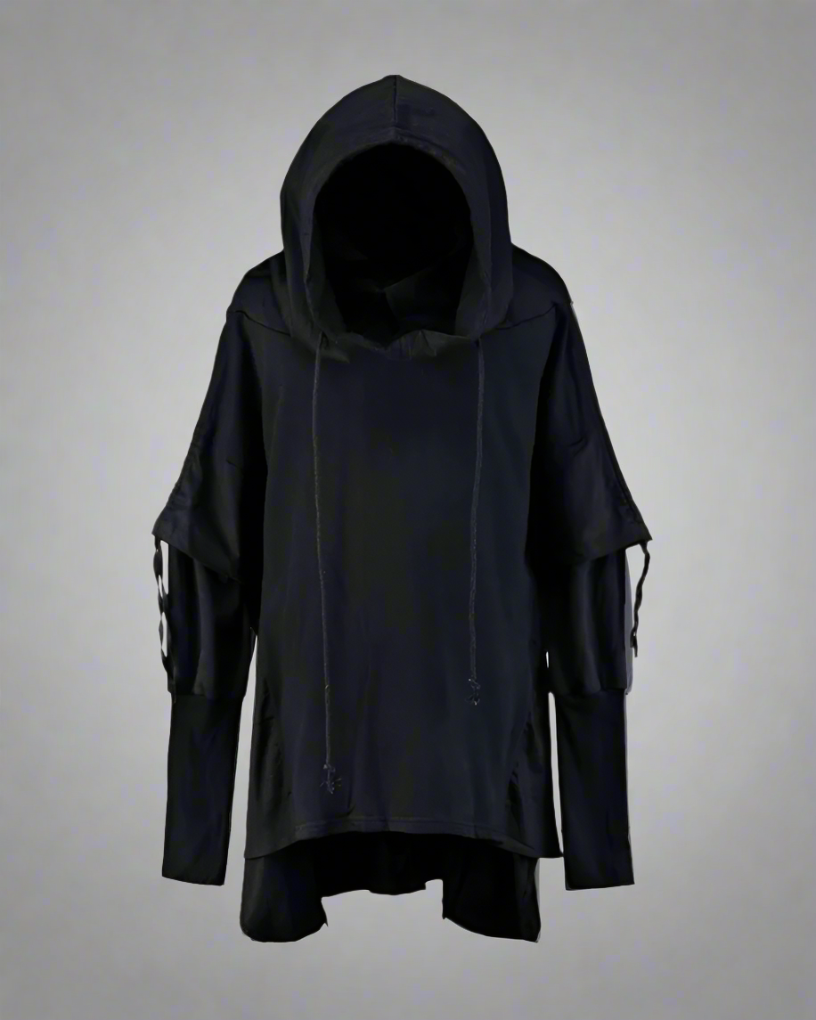 Ninja-Inspired Futuristic Cape Hoodie -  outerwear - Ninja-Inspired Cape Hoodie for Stylish Techwear - View 8