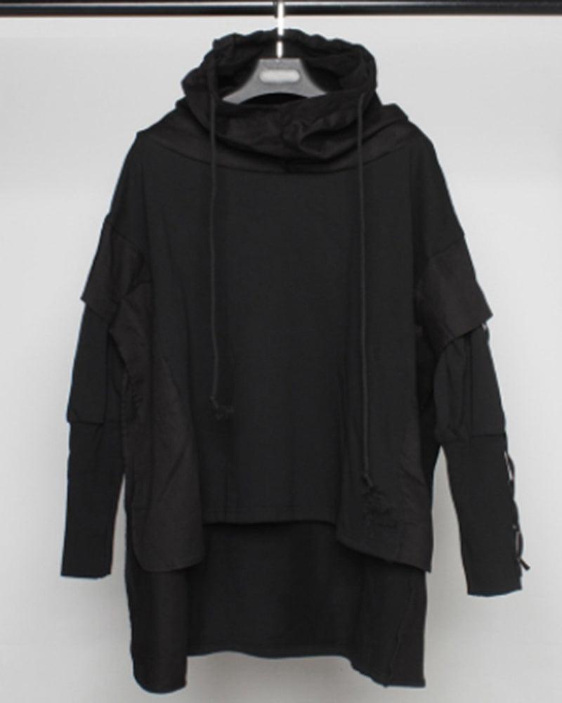 Ninja-Inspired Futuristic Cape Hoodie -  streetwear - Ninja-Inspired Cape Hoodie for Stylish Techwear - View 9