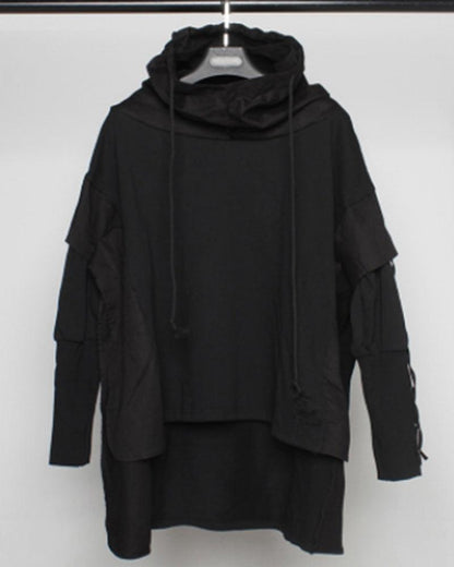 Ninja-Inspired Futuristic Cape Hoodie -  streetwear - Ninja-Inspired Cape Hoodie for Stylish Techwear - View 9