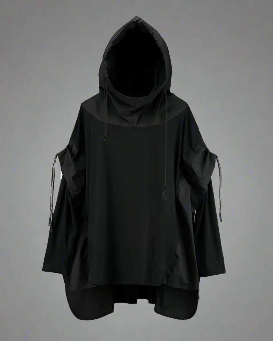 Ninja-Inspired Futuristic Cape Hoodie -  ninja hoodie - Ninja-Inspired Cape Hoodie for Stylish Techwear - View 7