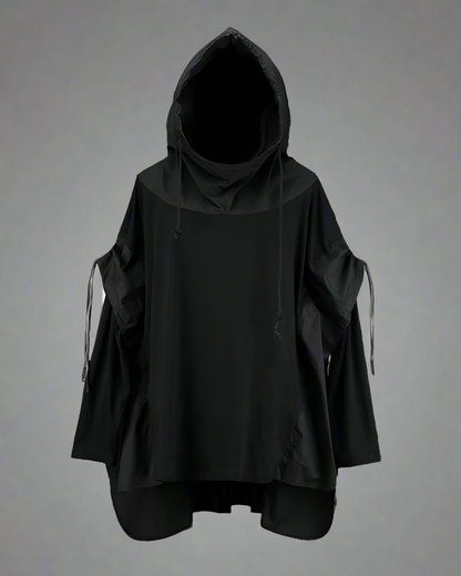 Ninja-Inspired Futuristic Cape Hoodie -  ninja hoodie - Ninja-Inspired Cape Hoodie for Stylish Techwear - View 7