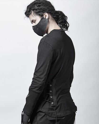 Ninja-Inspired Techwear Bandage Tee -  black t-shirt - Ninja-Inspired Techwear Bandage Tee for Urban Style - View 3